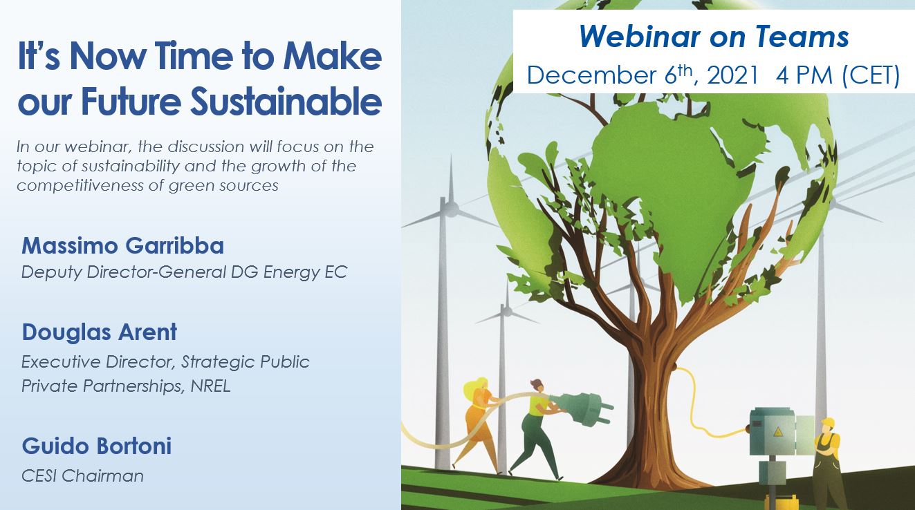 SAVE THE DATE: New CESI webinar with Massimo Garribba, Douglas J. Arent and Guido Bortoni