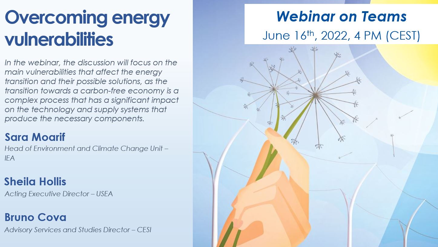 Join Sara Moarif (IEA Head of Environment and Climate Change) and Sheila Hollis (USEA Acting Director) in the new CESI webinar