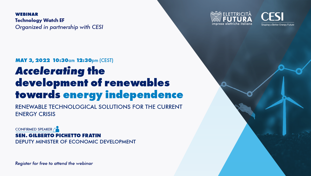Join the new webinar by CESI and Elettricità Futura